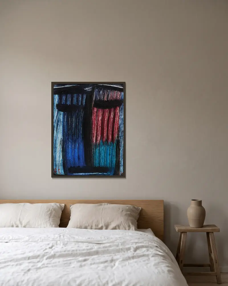 Große Meditation; Ich und Chartres av Alexej von Jawlensky inramad på en vägg