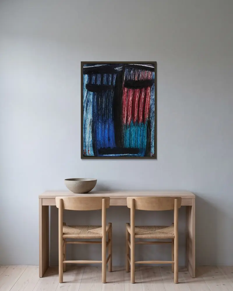 Große Meditation; Ich und Chartres av Alexej von Jawlensky inramad på en vägg