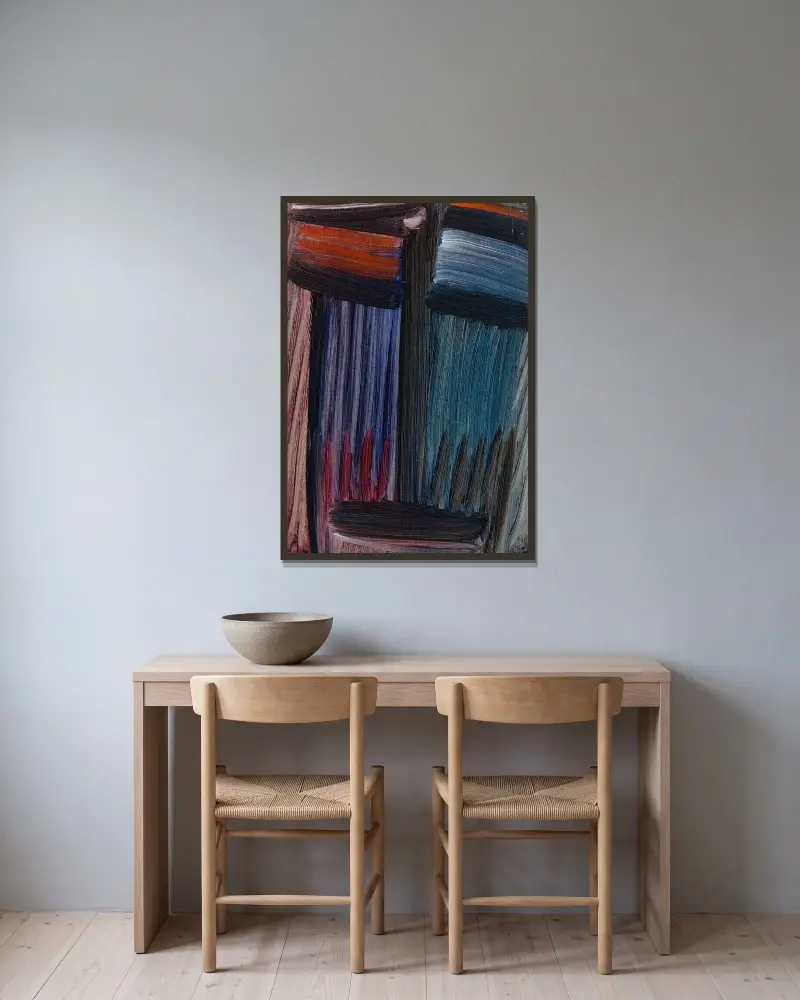 Grosse Meditation av Alexej von Jawlensky inramad på en vägg