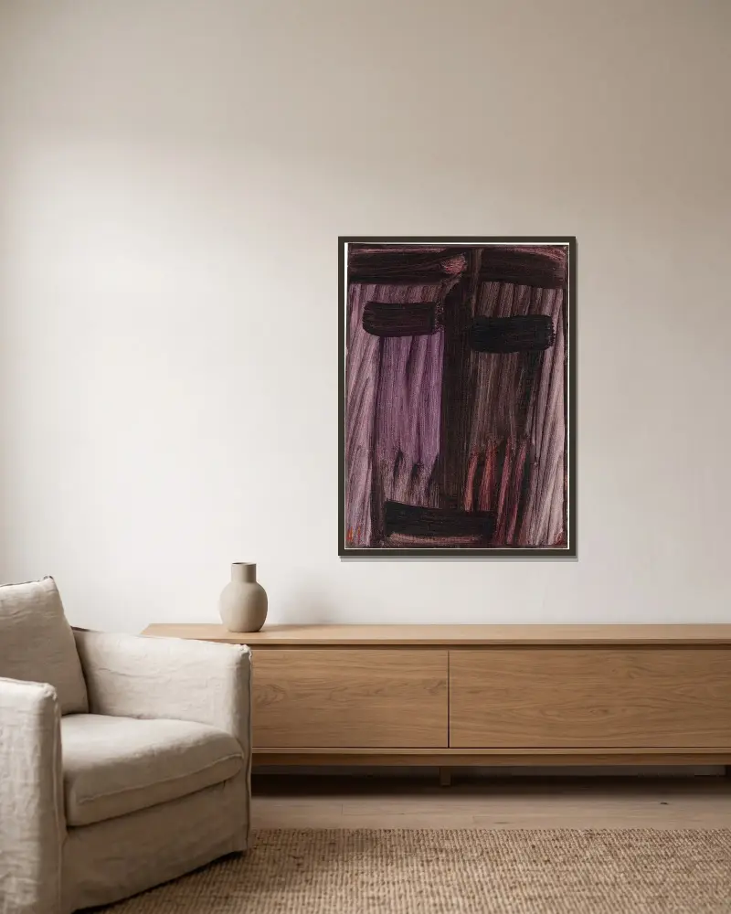 Große Meditation; Zärtlichkeit im Herbst av Alexej von Jawlensky inramad på en vägg