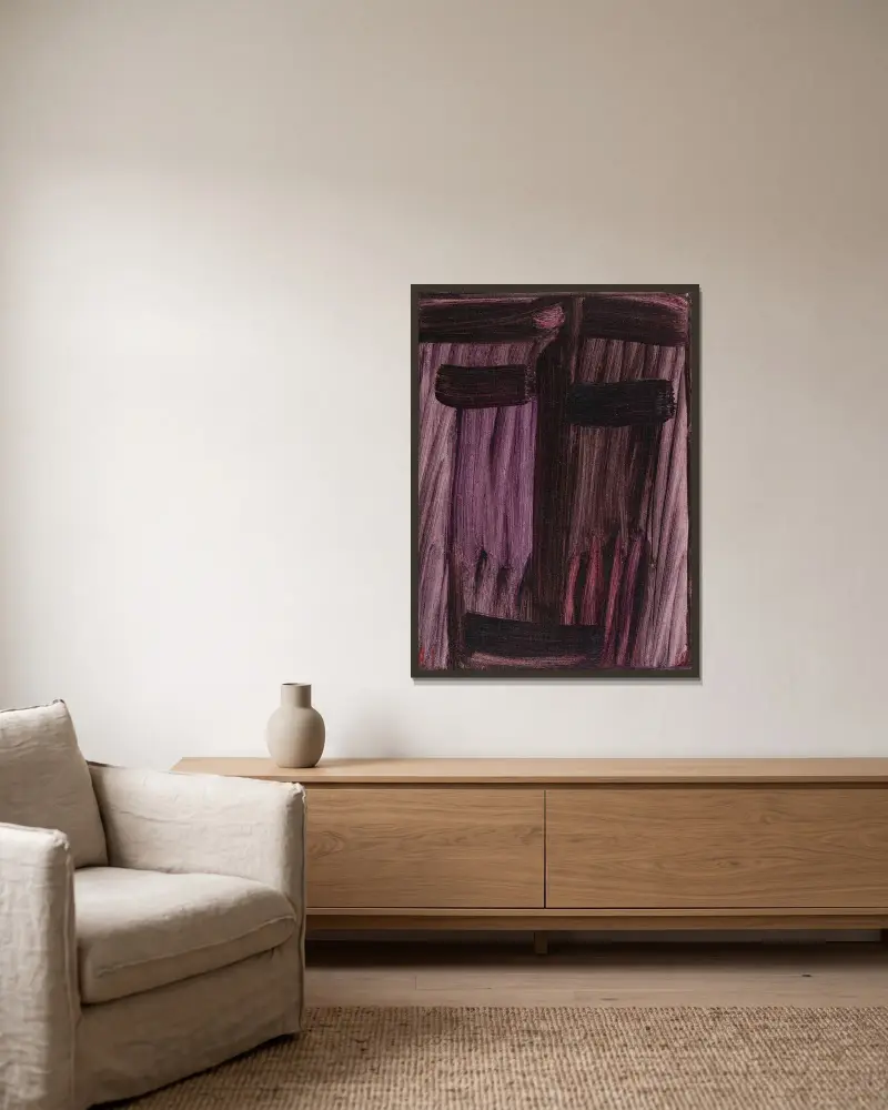 Große Meditation; Zärtlichkeit im Herbst, 1936 – Nr. 2 von Alexej von Jawlensky gerahmt an einer Wand