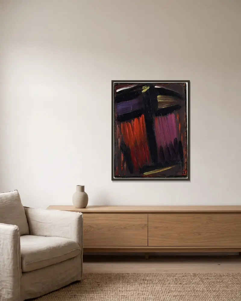 Meditation – nr 1 av Alexej von Jawlensky inramad på en vägg