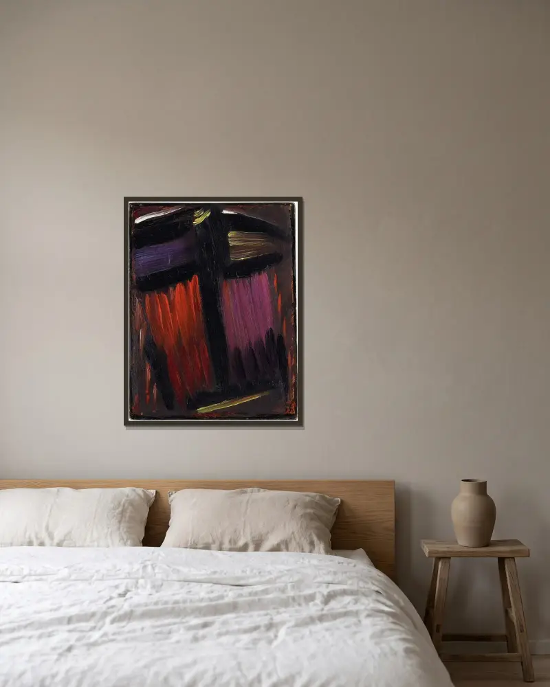 Meditation – nr 1 av Alexej von Jawlensky inramad på en vägg