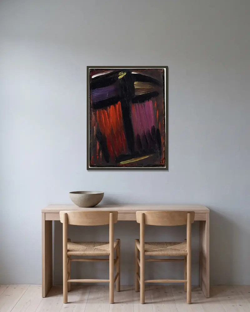 Meditation – nr 1 av Alexej von Jawlensky inramad på en vägg