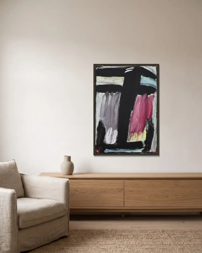 Meditation, 1935 – nr 3 av Alexej von Jawlensky inramad på en vägg