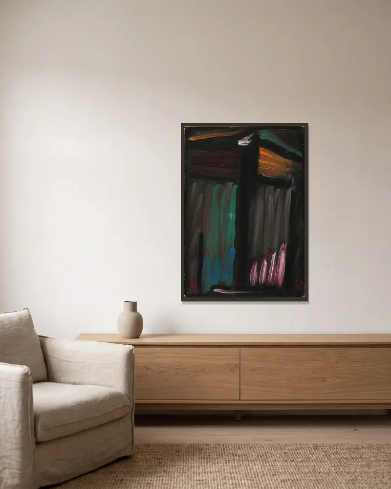 Meditation, 1935 – nr 4 av Alexej von Jawlensky inramad på en vägg