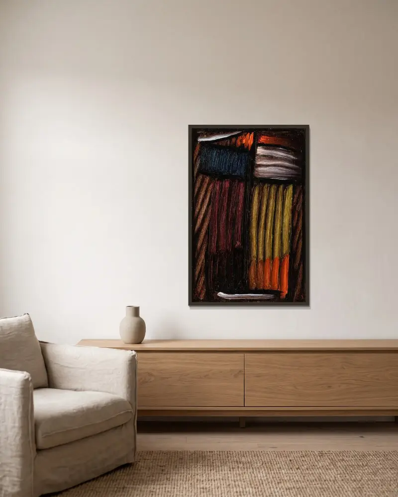 Meditation, 1935 – nr 5 av Alexej von Jawlensky inramad på en vägg