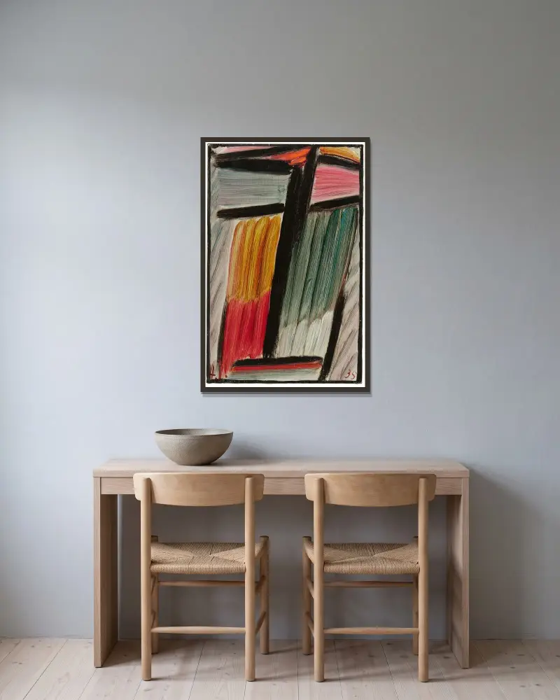 Meditation. Ein Brausen kam einher av Alexej von Jawlensky inramad på en vägg