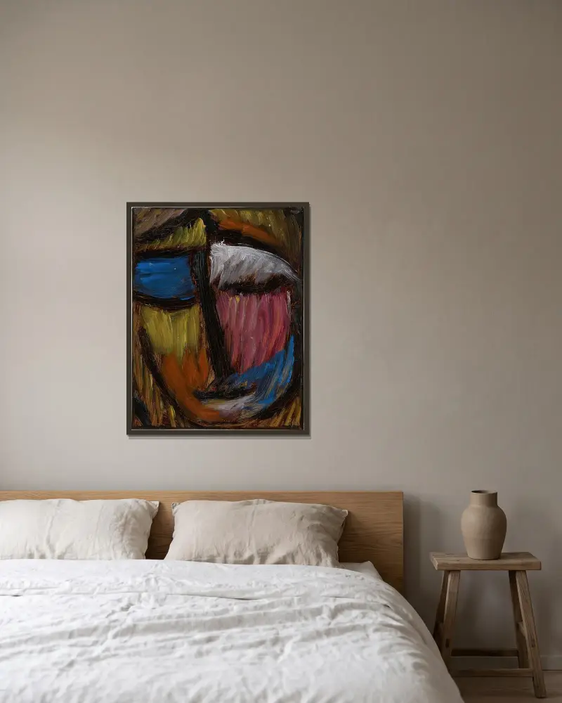 Meditation N. 30 av Alexej von Jawlensky inramad på en vägg
