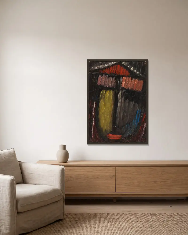 Meditation No. 70 av Alexej von Jawlensky inramad på en vägg
