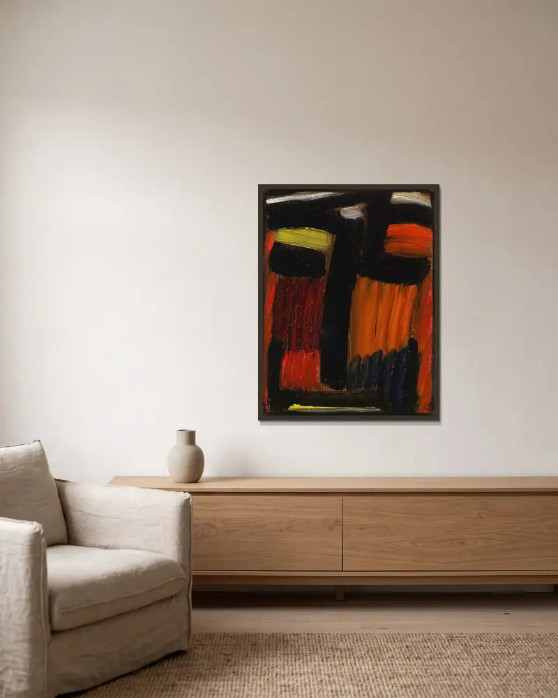 Meditation, 1935 – Nr. 1 von Alexej von Jawlensky gerahmt an einer Wand