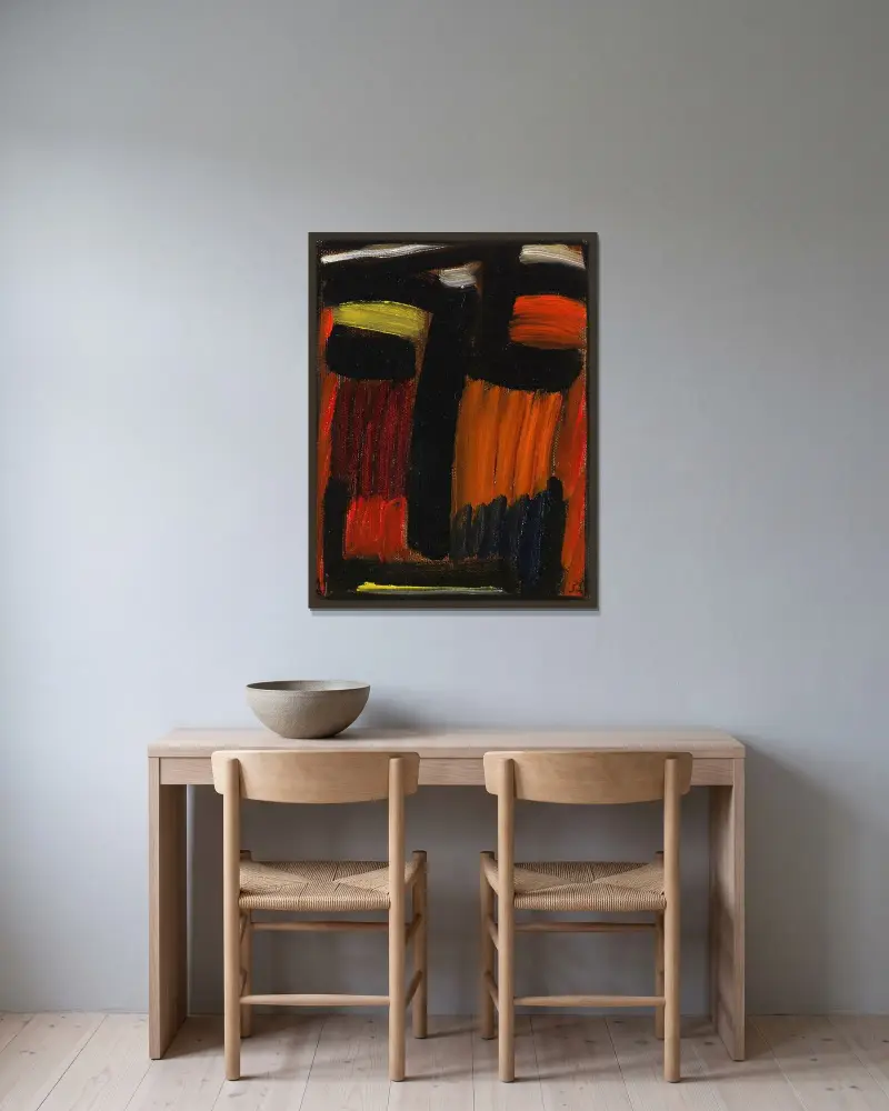 Meditation, 1935 – Nr. 1 von Alexej von Jawlensky gerahmt an einer Wand