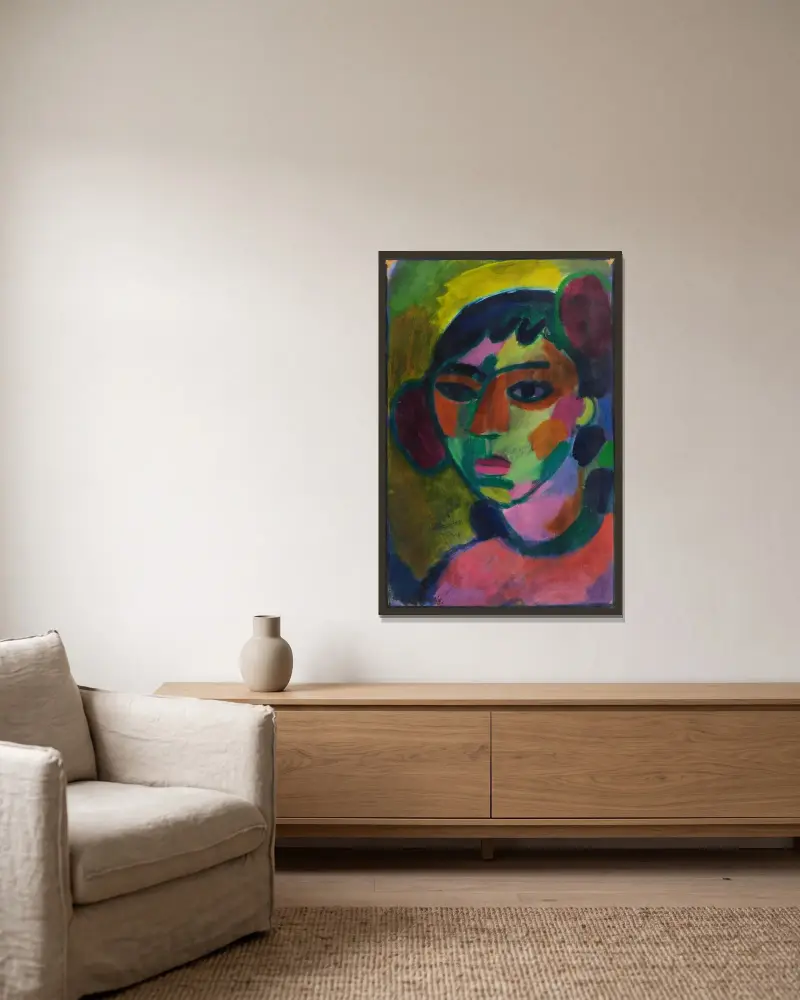 Porträt von Alexej von Jawlensky gerahmt an einer Wand