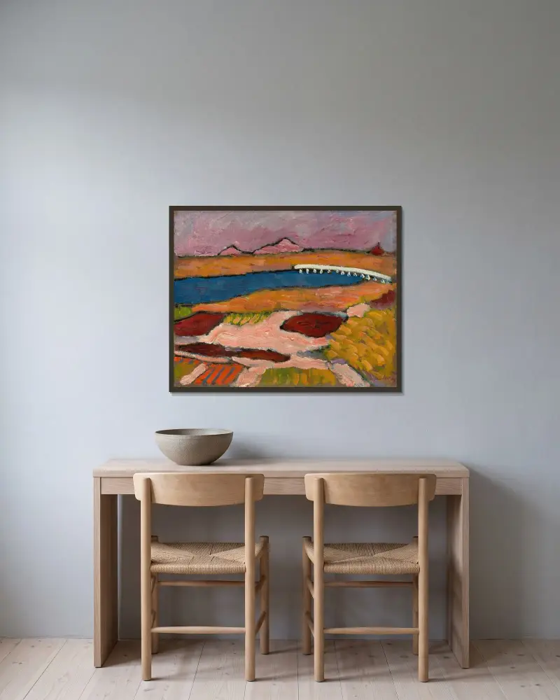 Prerow (Darß), Pommern av Alexej von Jawlensky inramad på en vägg