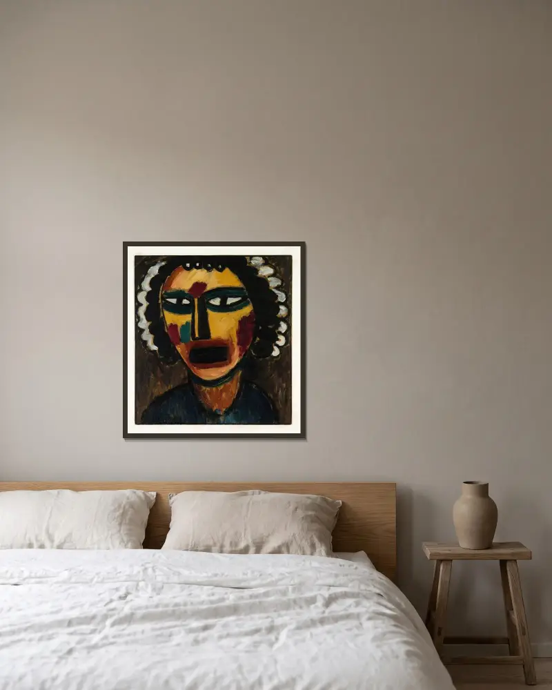 Prophet (Sibylle) von Alexej von Jawlensky gerahmt an einer Wand