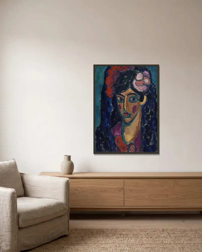 Hiszpan, 1913, Alexej von Jawlensky w ramie na ścianie