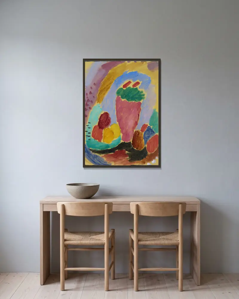 Still life av Alexej von Jawlensky inramad på en vägg