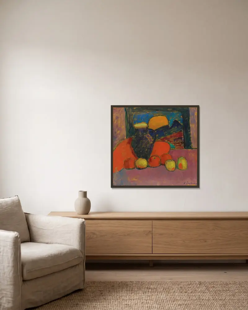 Martwa natura, 1910 – nr 1, Alexej von Jawlensky w ramie na ścianie