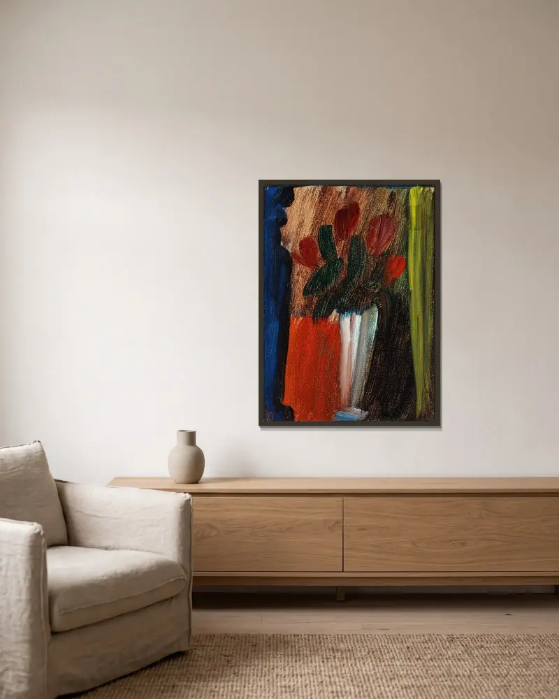 Martwa natura (Kwiaty w białym wazonie), 1936, Alexej von Jawlensky w ramie na ścianie