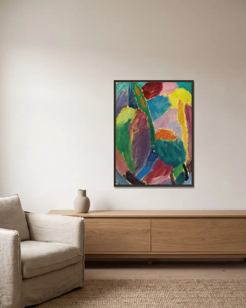 Variace, 1921, Alexej von Jawlensky v rámu na stěně