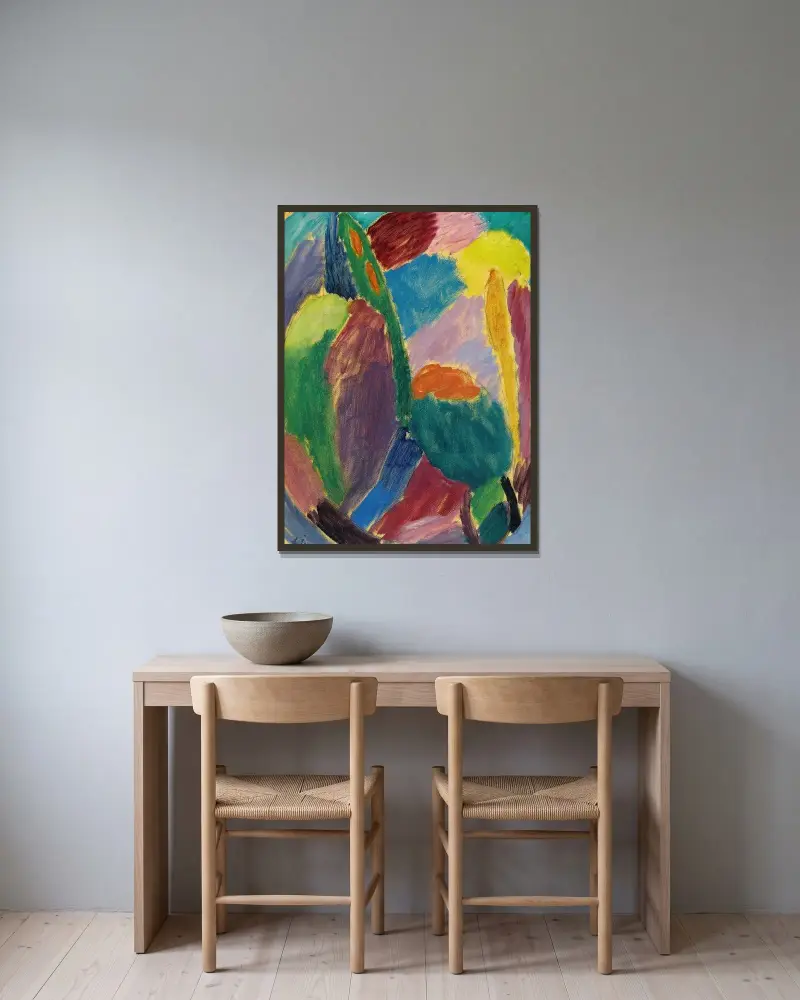 Variace, 1921, Alexej von Jawlensky v rámu na stěně