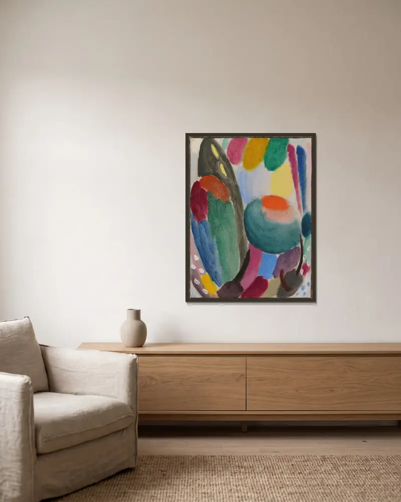 Variation; Duft und Frische (Holland) av Alexej von Jawlensky inramad på en vägg