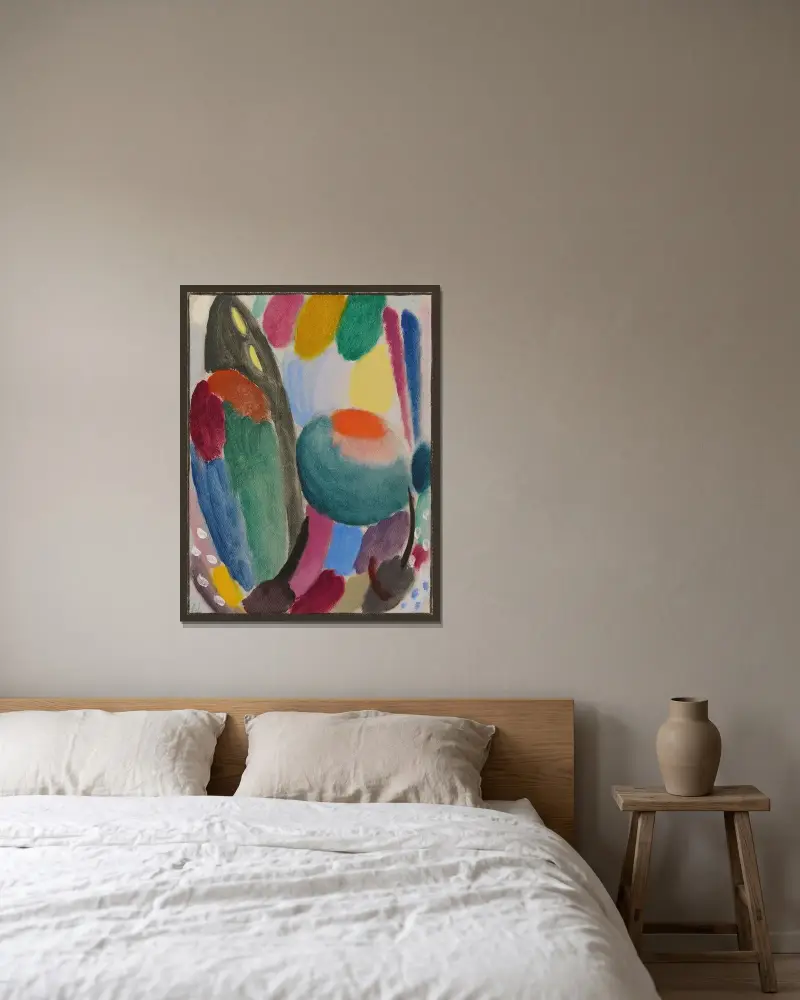 Variation; Duft und Frische (Holland) av Alexej von Jawlensky inramad på en vägg