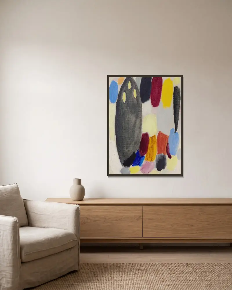 Variation; Erleuchtung (Triptychon) av Alexej von Jawlensky inramad på en vägg
