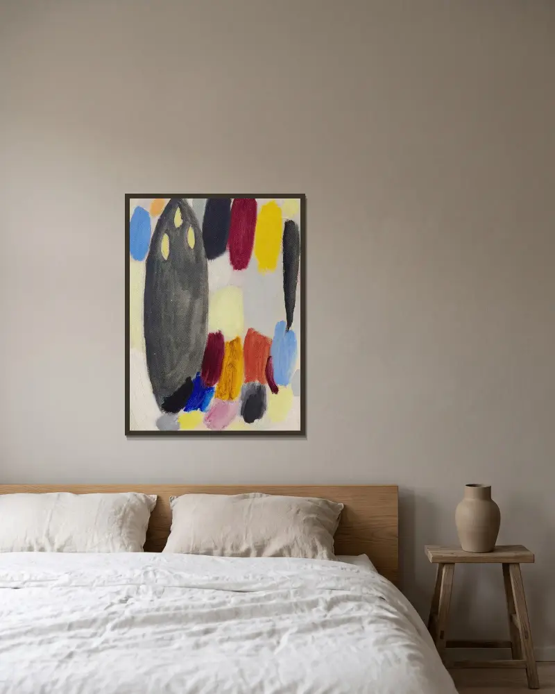 Variation; Erleuchtung (Triptychon) av Alexej von Jawlensky inramad på en vägg