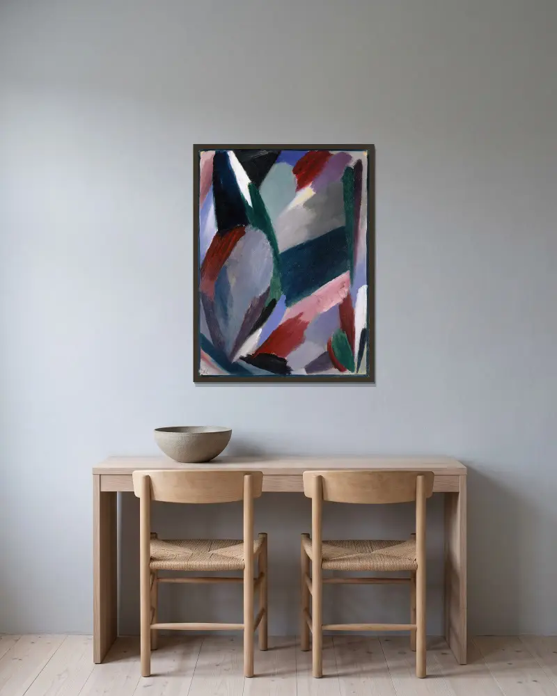 Variation, strenger Winter von Alexej von Jawlensky gerahmt an einer Wand