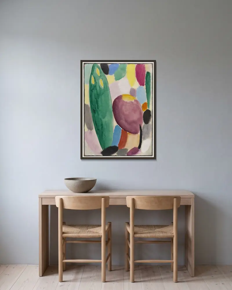 Variation (Bäume), 1919 von Alexej von Jawlensky gerahmt an einer Wand