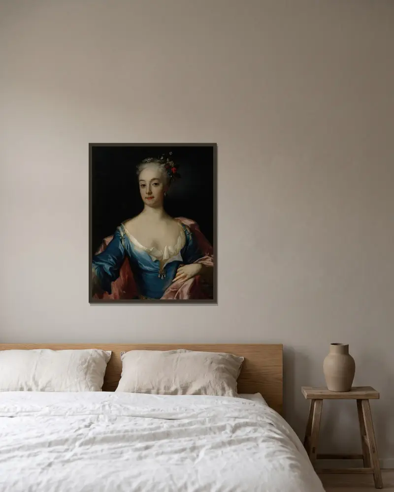 Anna Dorothea Amiga av David von Krafft inramad på en vägg