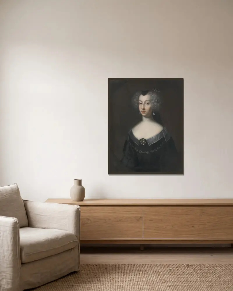 Maria Eleonora, 1599–1655, Königin von Schweden, Prinzessin von Brandenburg von David von Krafft gerahmt an einer Wand