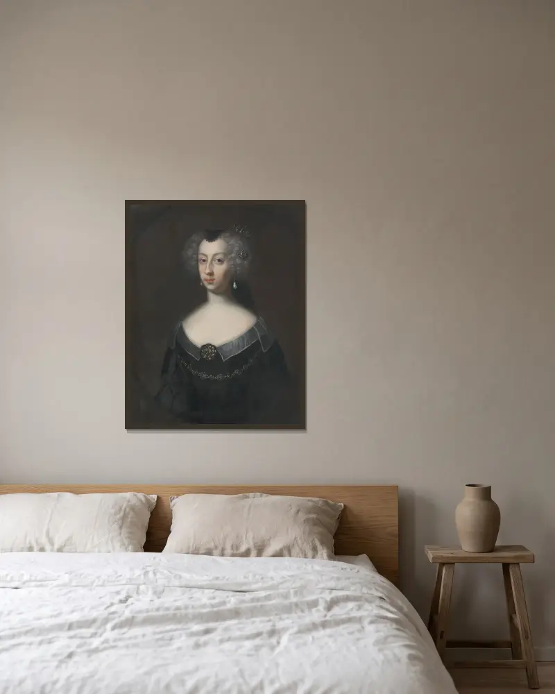 Maria Eleonora, 1599–1655, Königin von Schweden, Prinzessin von Brandenburg von David von Krafft gerahmt an einer Wand