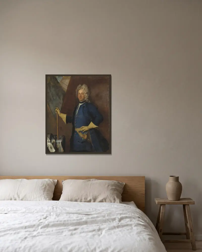 Stanislaus I Leszczynski, 1677-1766, King of Poland av David von Krafft inramad på en vägg