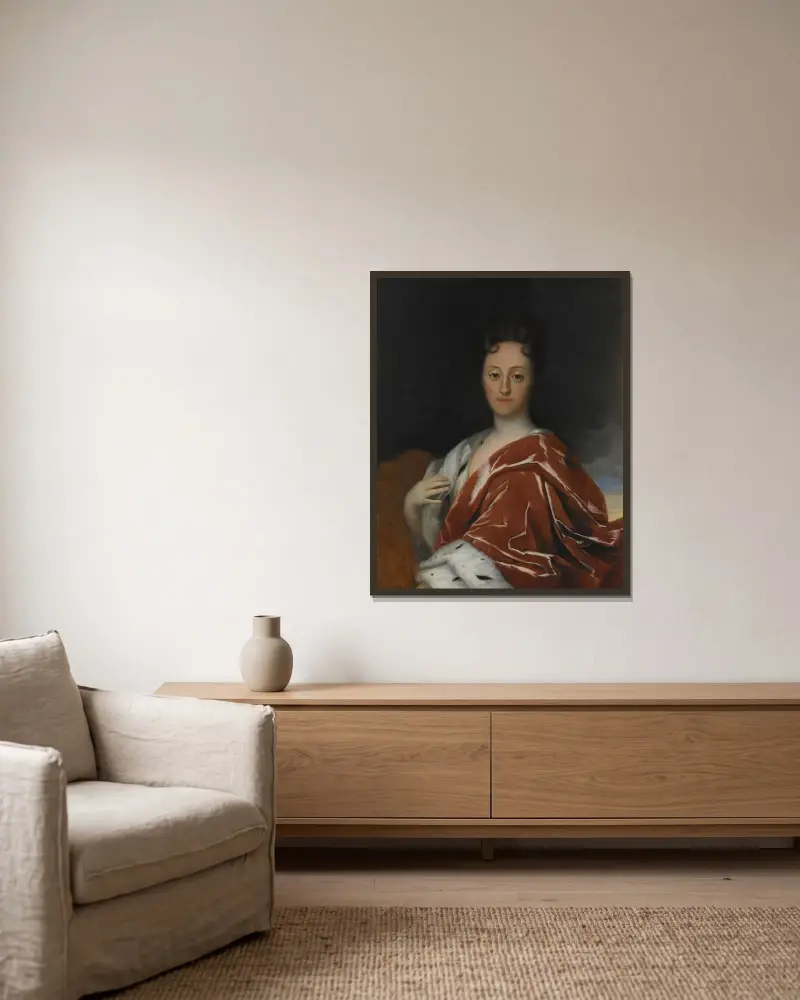 Ulrika Eleonora den yngre, 1688-1741, Sveriges drottning av David von Krafft inramad på en vägg