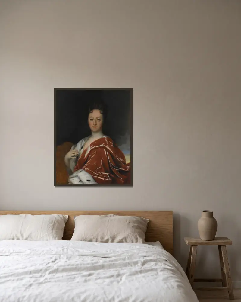 Ulrika Eleonora den yngre, 1688-1741, Sveriges drottning av David von Krafft inramad på en vägg