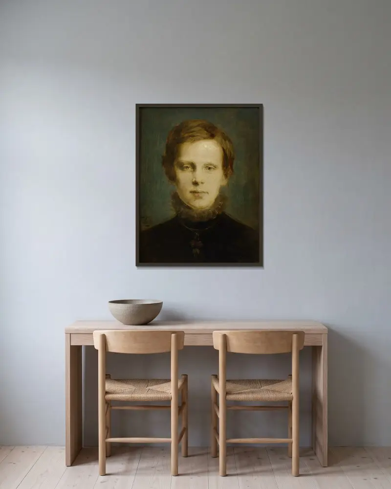 Kronprins Rudolf av Österrike-Ungern (1858–1889) av Franz von Lenbach inramad på en vägg