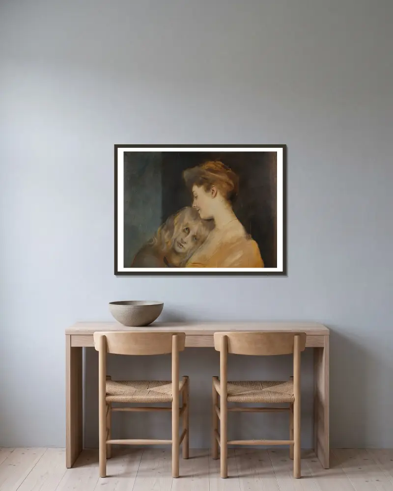 Lady Bateman z Marion, Franz von Lenbach w ramie na ścianie