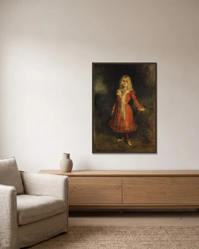 Marion Lenbach (1892–1947), the Artist’s Daughter av Franz von Lenbach inramad på en vägg