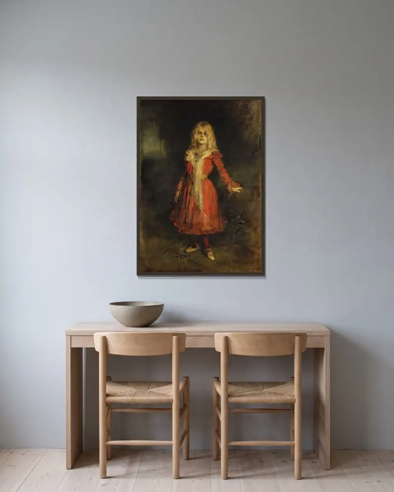 Marion Lenbach (1892–1947), the Artist’s Daughter av Franz von Lenbach inramad på en vägg
