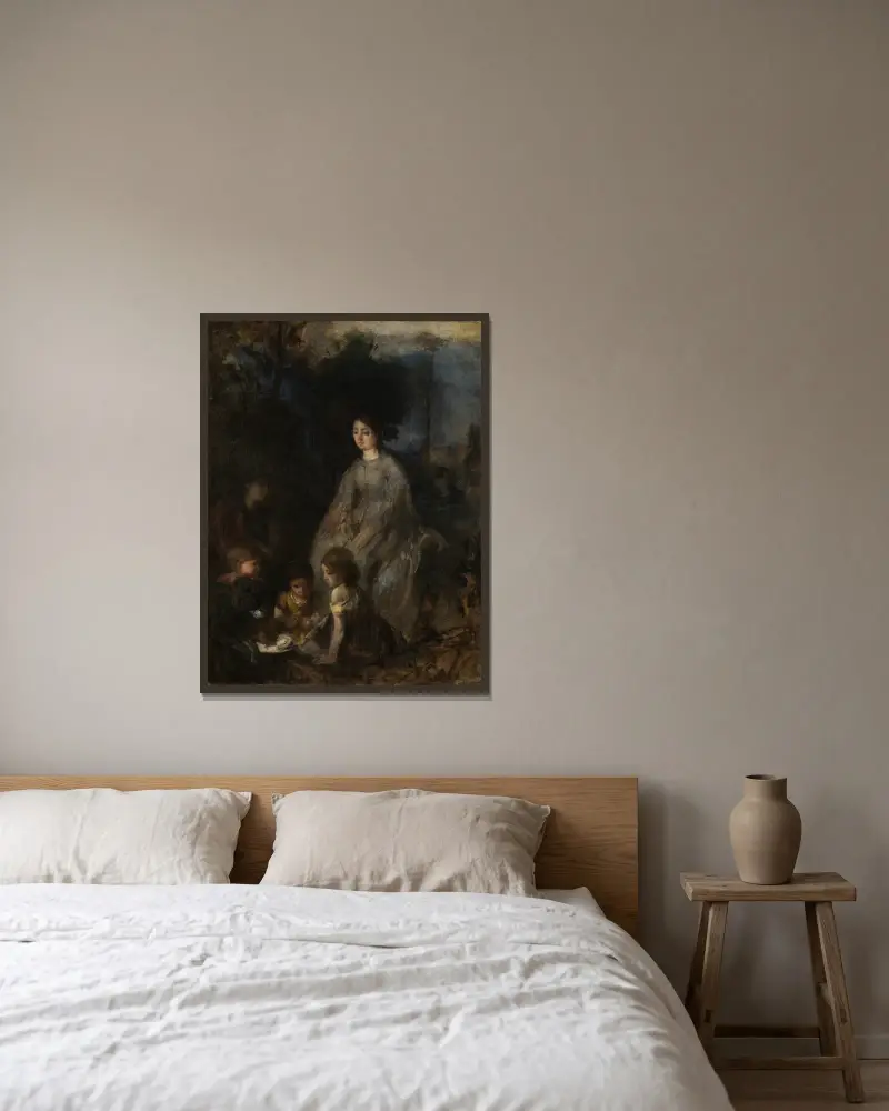 Portret rodzinny II, Hans Von Marées w ramie na ścianie