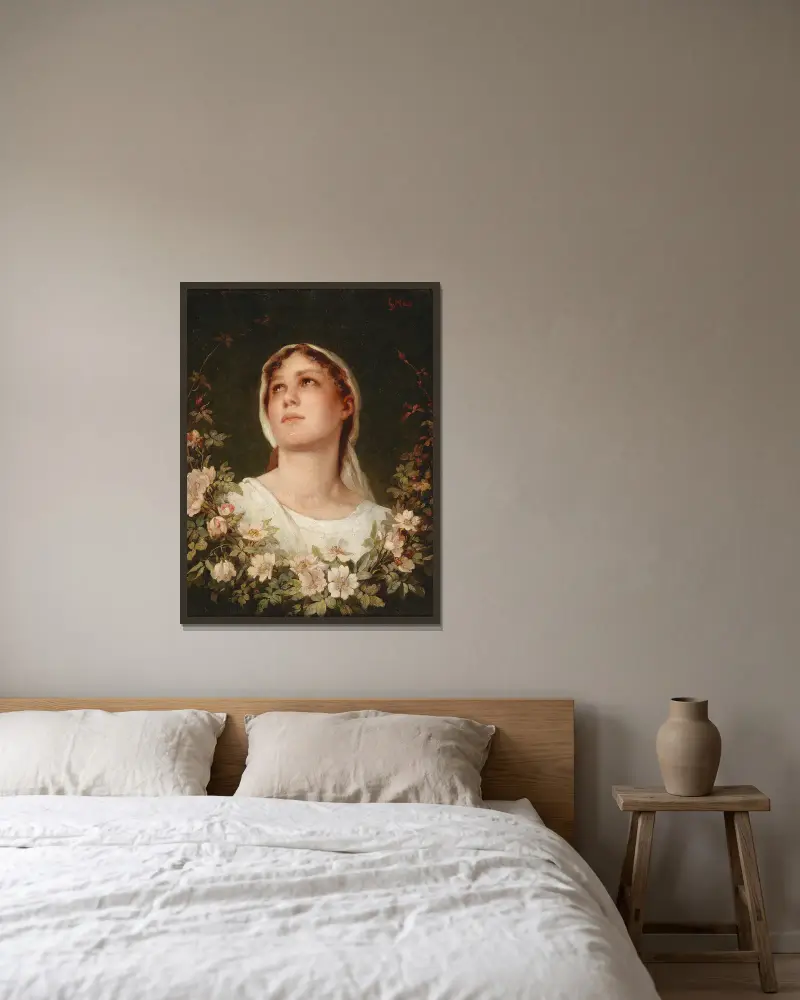 Denní snění – Nr. 2, Gabriel von Max v rámu na stěně