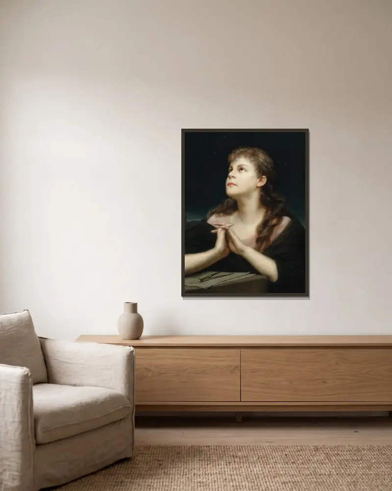 Urania, Gabriel von Max v rámu na stěně