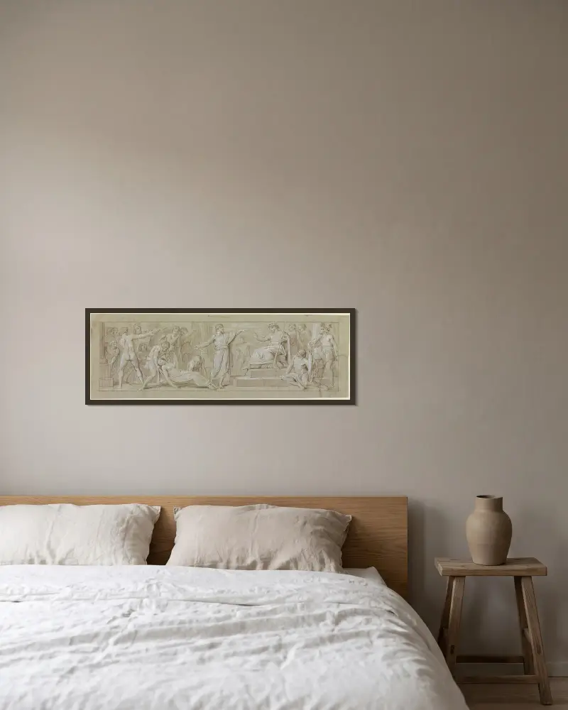 Der Tod der Virginia von Moritz von Schwind gerahmt an einer Wand