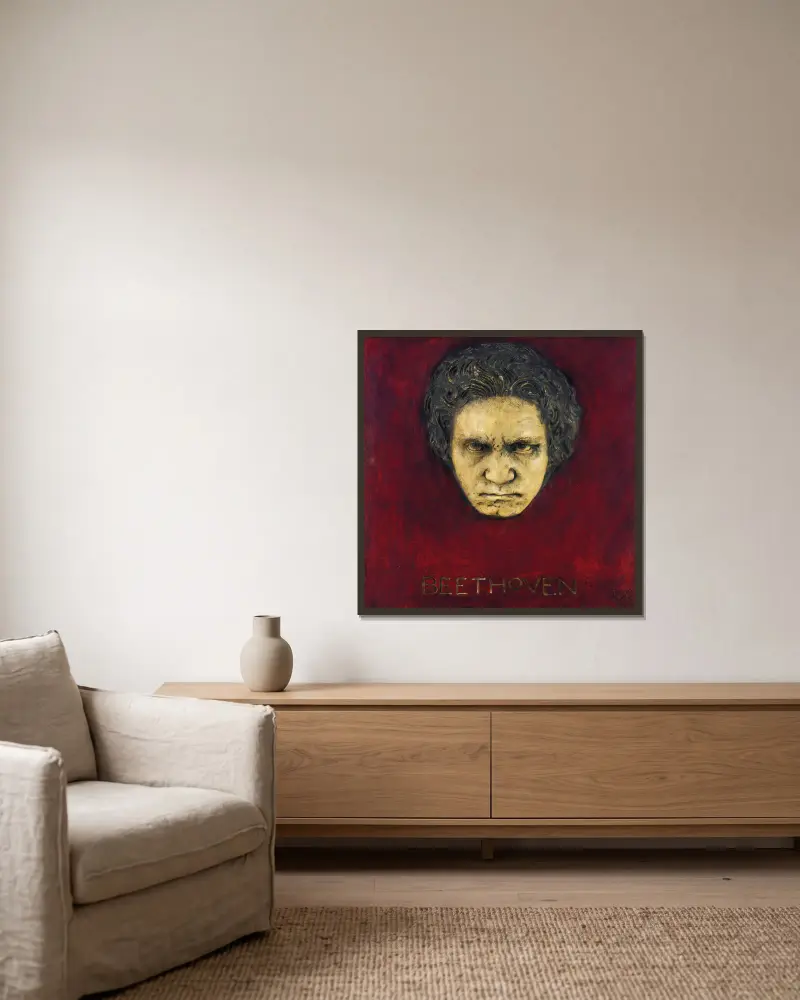 Beethoven, Franz von Stuck v rámu na stěně