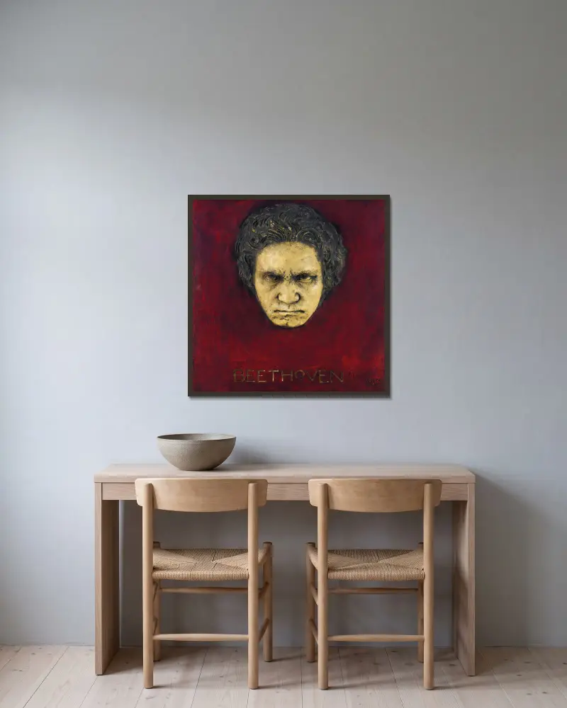 Beethoven, Franz von Stuck v rámu na stěně