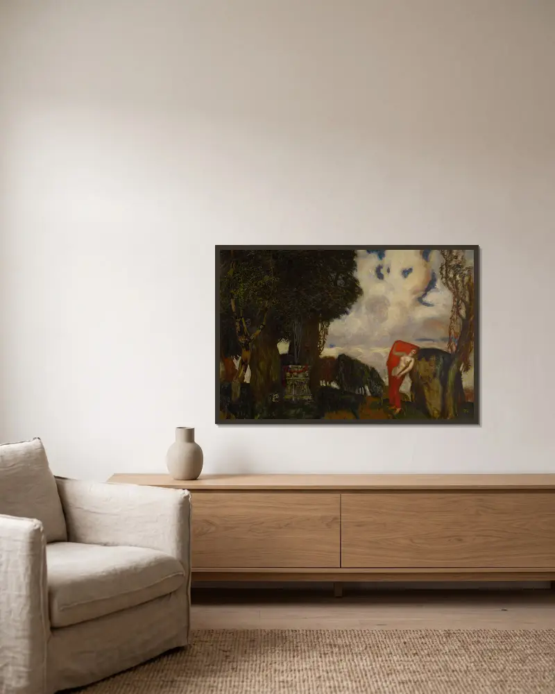 Ifigenie v Aulidě, Franz von Stuck v rámu na stěně