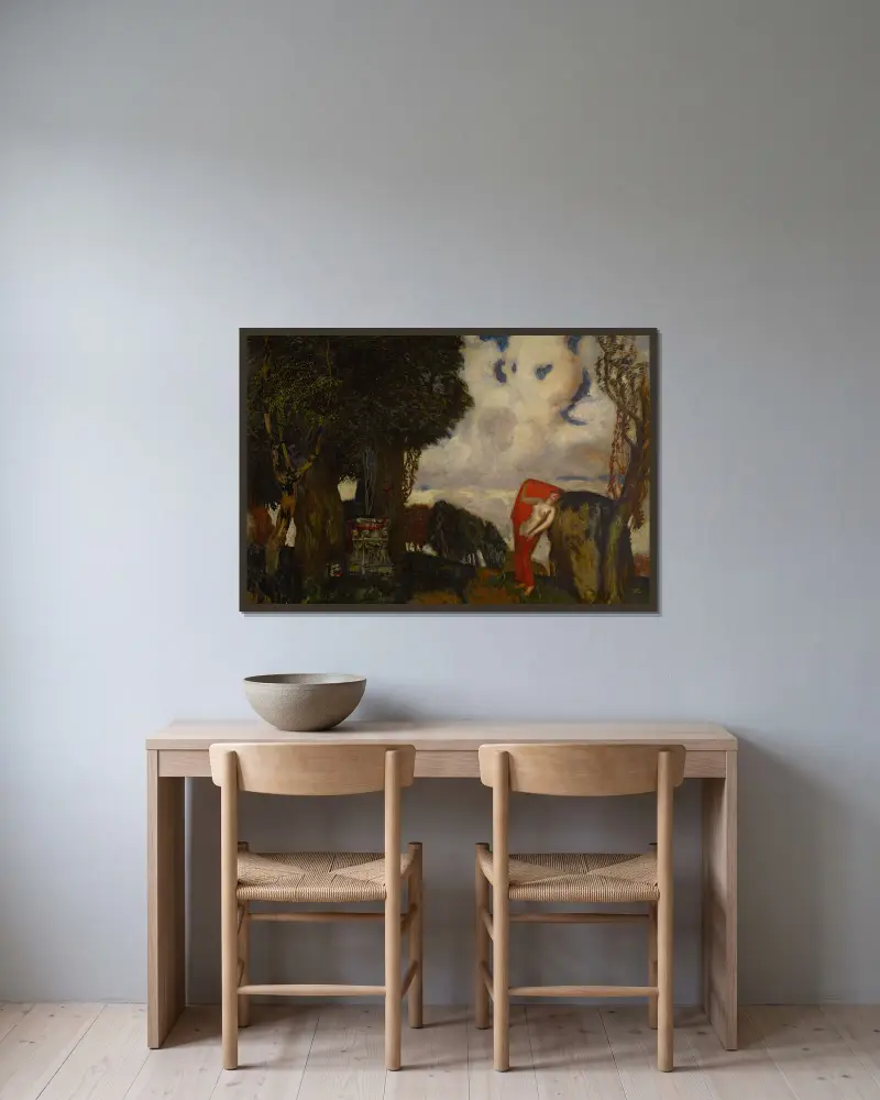 Ifigenie v Aulidě, Franz von Stuck v rámu na stěně