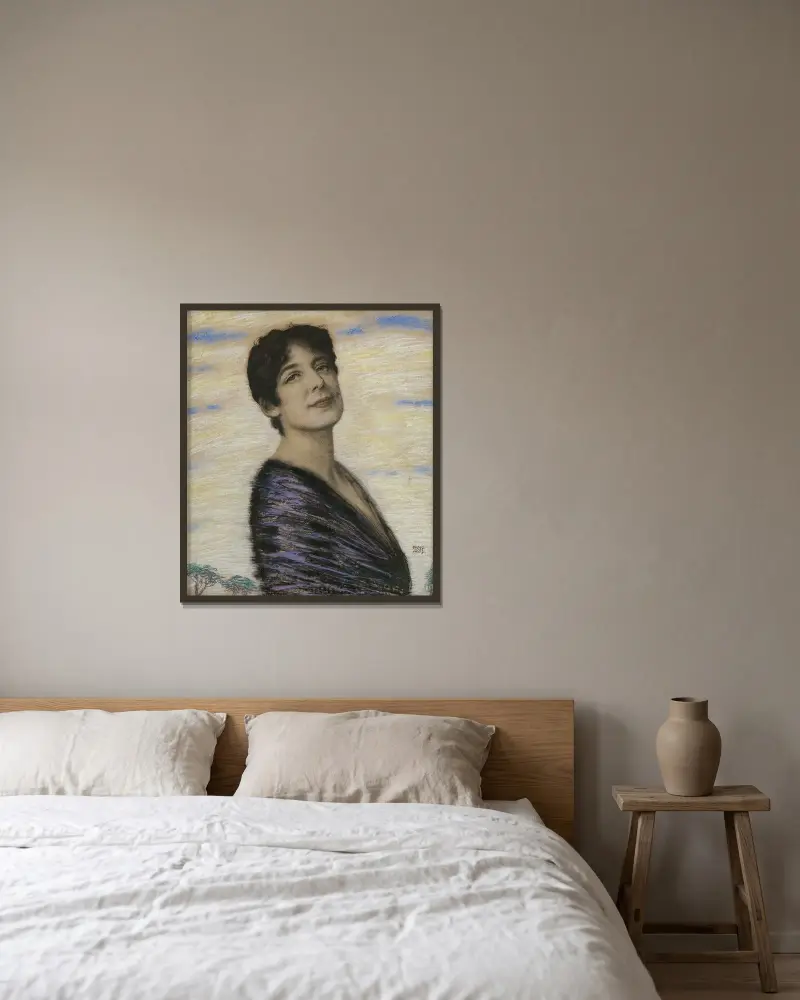 Mary von Stuck av Franz von Stuck inramad på en vägg